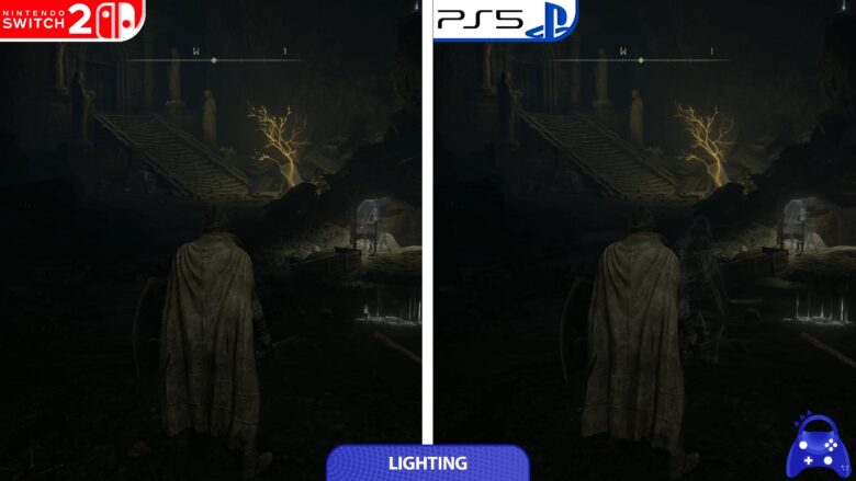 Switch2とPS5のライティング比較(教会内部)