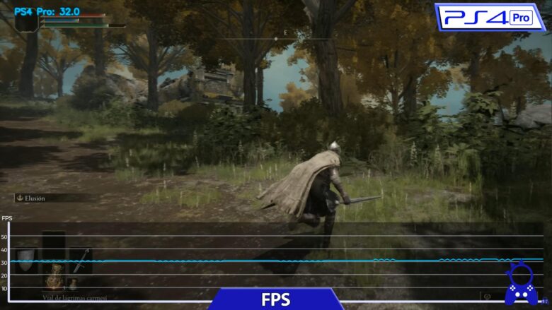 PS4Pro版のフレームレート計測(森歩行)