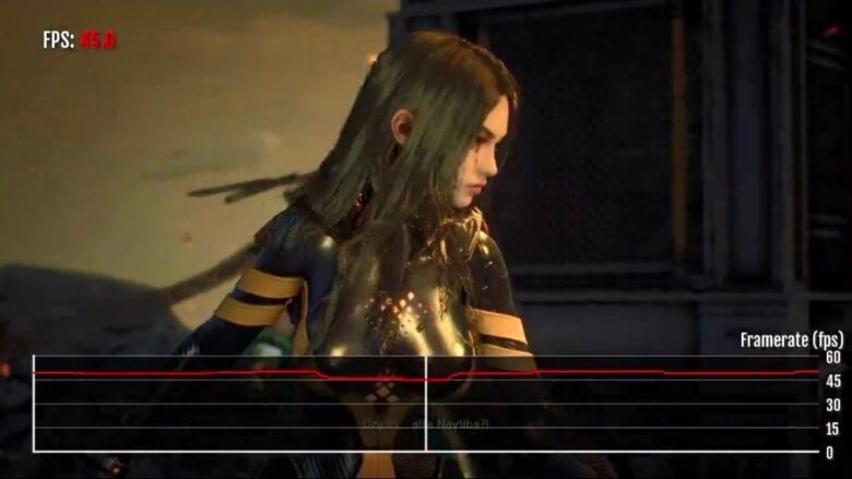 FPS表示付きの比較動画キャプチャ（45fps）